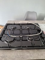Candy 60cm 4 Burner Gas Hob with Pan Stand - Black CHW6LBB Natural Gas