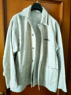 Giacca Beige Keith Haring x H&M   Disegni Bianchi   Taglia M (Veste XL)