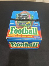 1986 Topps Football Empty Wax Box No Packs Jerry Rice Rookie Year Nice Shape *3