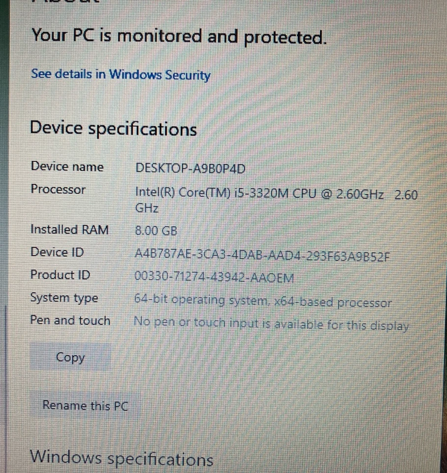 Dell Latitude E6430 Intel Core i5-3320M 8GB RAM 120GB SSD Windows 10 Pro Laptop - Image 3 of 3