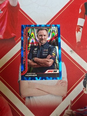 2025 Topps Chrome Formula 1 Blue Raywave Refractor Christian Horner /150