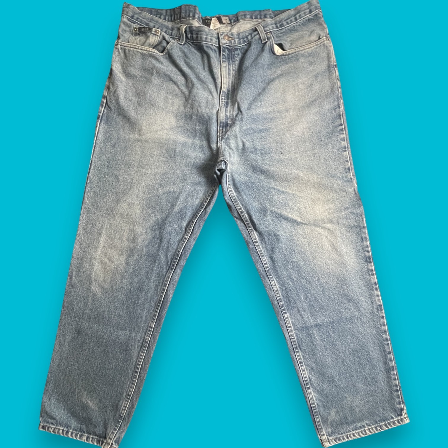 &rsquo;s 46x32 Classic Fit Light Wash Denim 100% Cotton Straight