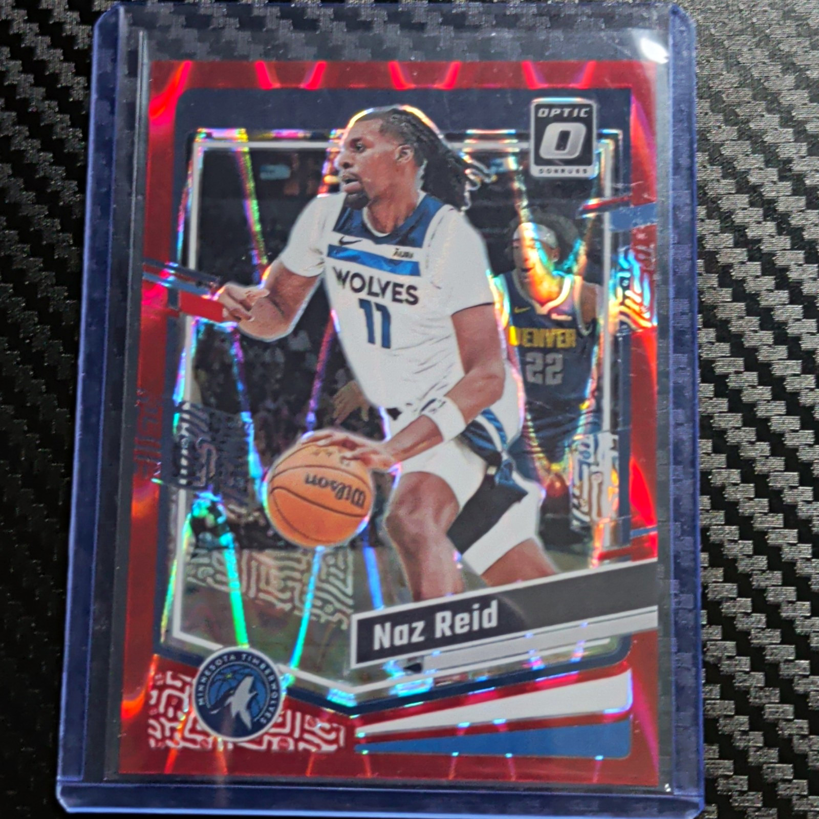Panini 2023-24 Donruss Optic Naz Reid #192 Red Seismic Prizm /130 Wolves