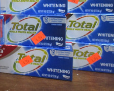 Lot of 5 Colgate Total Whitening Toothpaste, 4.8oz ea 2023