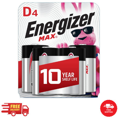 MAX D Batteries (4-Pack), D Cell Alkaline Batteries