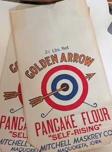 2 Golden Arrow Self Rising Pancake Flour Bag Mitchell Maskrey Maquoketa, Iowa