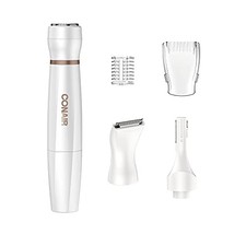 All-In-1 Facial Hair Removal for Women, Cordless Electric 5 Piece Set White