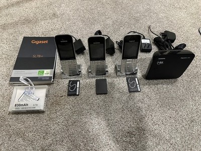 Siemens Gigaset SL78H 3 Headset Complete Home Set Headset Chargers Base DECT