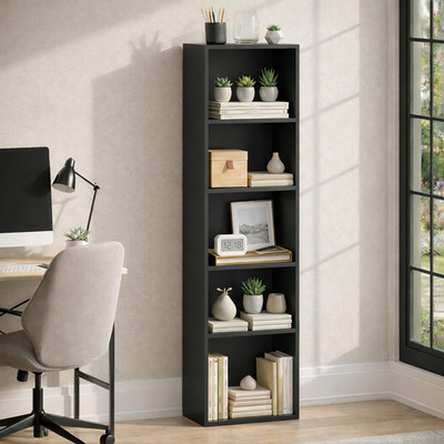 Oxford Bücherregal 5 Ebenen Würfel Regal Aufbewahrung Display Holz Ständer Möbel Schwarz