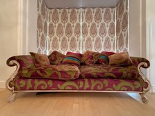 Bespoke Duresta Wolfgang Rolled Arm Sofa. Used (Partially Sun bleached)