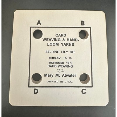 Vintage Mary M Atwater Card Weaving Tablets Belding Lily Co Set of 9 USA Made