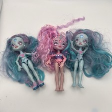 Magic Mixies Pixlings Lot of 3 Dolls 6 Blue Pink Hair Mermaid Unicorns Moose