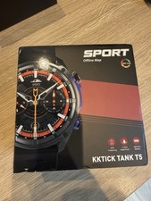 Reloj inteligente KKTICK Tank T5 resistente AMOLED – GPS, mapas sin conexión, antorcha, 3 correas