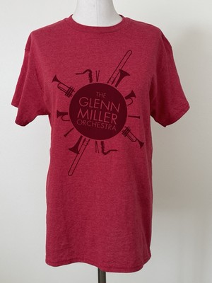 GLENN MILLER ORCHESTRA Adult Medium Red T Shirt Gildan Heavy Cotton Blend