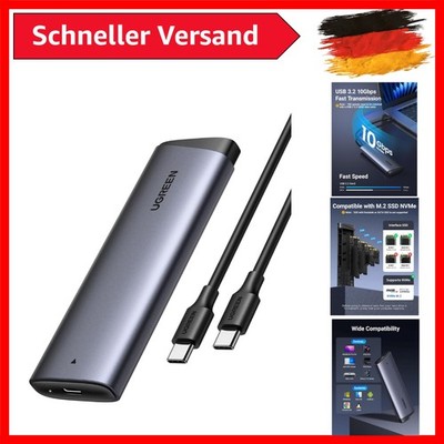 UGREEN NVME Gehäuse, M.2 NVME SSD Gehäuse USB 3.2 10 Gbps für NVMe PCIe