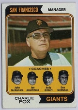 1974 Topps #78 Charlie Fox in EX Condition Giants