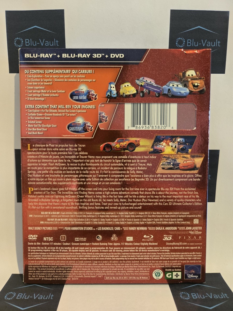 Cars: Ultimate Collector's Edition (Blu-ray 3D, 2006) for sale