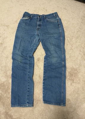 Dickies Mens Straight Fit Blue Denim Jeans Medium Wash Mid Rise 5-Pocket