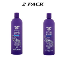 2 Pack Equate Blonde & Silver Shampoo for Blonde Hair Care, 16 fl oz, 0.56 per gallon