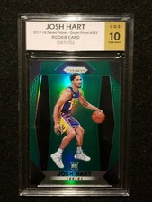 *JOSH HART* 2017-18 Panini Prizm GREEN Prizm #282 *CGS 10* RC Rookie Card 