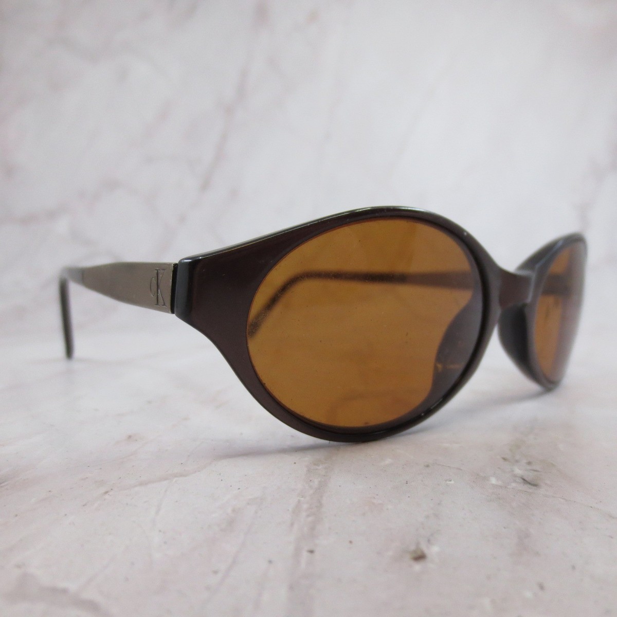 Calvin Klein Women Tortoise Brown Oval Sunglasses 51016 Silver Hardware Calvin Klein Tortoise Shell Sunglasses for Women | Mercari main image 2