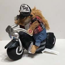 GEMMY BEST DAD EVER MOTORCYCLE SQUIRREL ANIMATED PLUSH  BORN TO BE WILD  2020