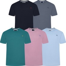 Mens Crew Clothing Co Cotton T-Shirt Short Sleeve Round Crew Neck Tee Top Lot