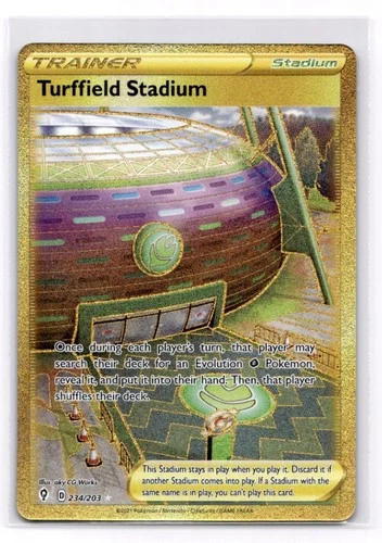 Turffield Stadium (Secret) SWSH07: Evolving Skies - Pokemon NM 234/203