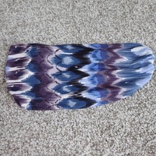 Boho Ikat Print Wide Headband Purple Blue Elastic Stretch Hair Accessory
