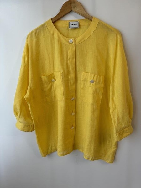 Damen Akris Shirt Gelb 40 / L / 48