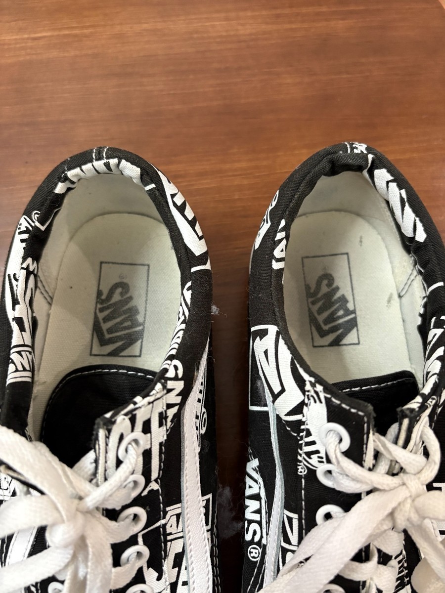靴 VANS OFF THE WALL SKATEBOARDING Vans Rare Old Skool Off The Wall Logo Print Shoes, Skateboarding