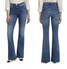 FRAME Denim Le High Flare Jeans Women’s Size 28 Blue High Rise Stretch USA Made