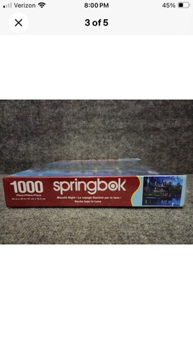 Springbok Moonlit Night Dogs Lake Mountains Truck 1000 Piece Jigsaw Puzzle NEW!! - Picture 3 of 6