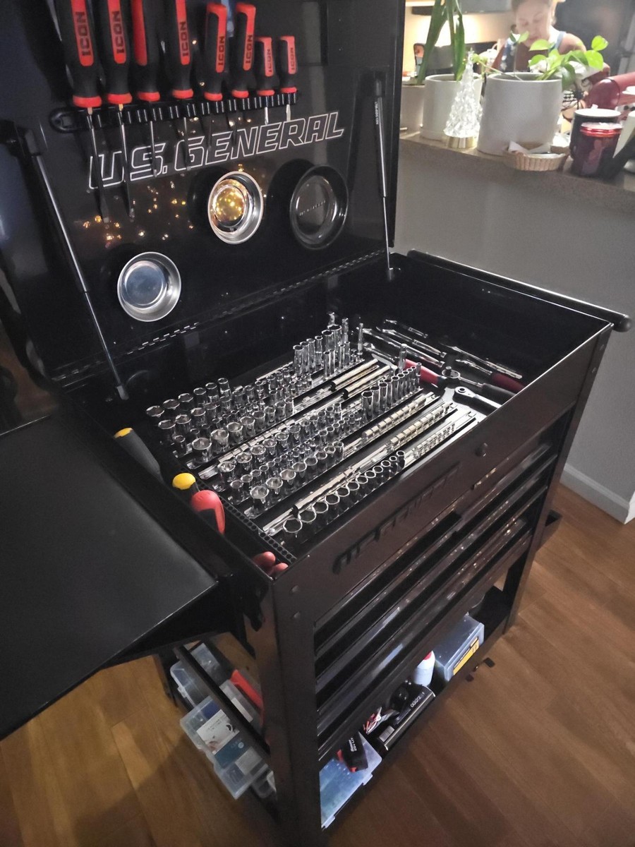 30 in 5-Drawer Mechanics Cart with Automatic Drawer Locking