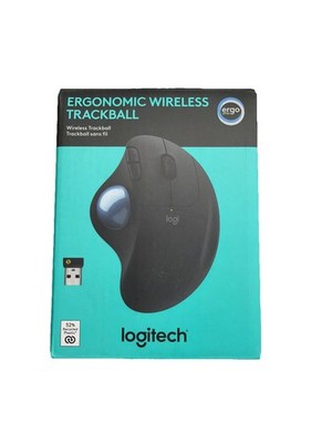 Logitech Ergonomic Wireless Trackball Mouse Bluetooth Logi Bolt Black 910-006610