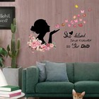 Girl Butterfly Wall Sticker Motivational Inspirational Fashion Peel and Sticky