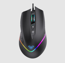 6400 DPI RGB Gaming Mouse USB LED With Fire K-ey For PC Computer FPS Gamer Mice