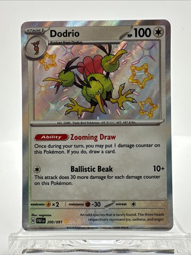 Dodrio 200/091 SV: Paldean Fates Shiny Rare Holo Pokemon TCG EN