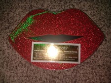 Snap Shots Photo Holder Book Lip Shaped - Red Glitter Kiss