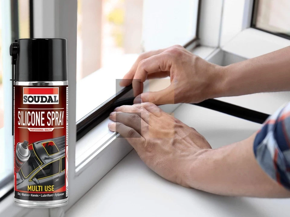 6x Soudal Silikonspray Schmierend Pflegend Metall Gummi Kunststoff 400ml Dose - Bild 4 von 4