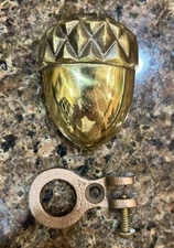 M. Healy Polished Brass Acorn Door Knocker 