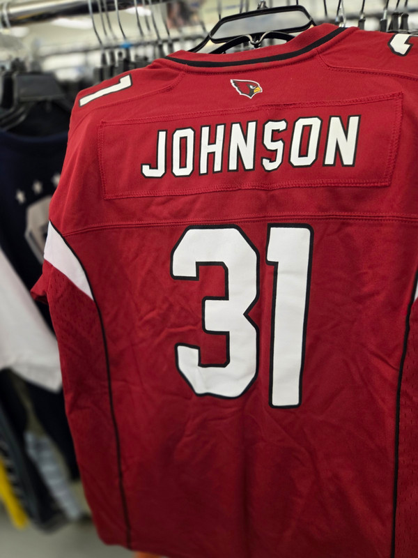 Nike Arizona Cardinals Johnson #31 On Field Youth L Jersey Red/White NFL