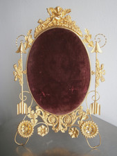 Décoration fin XIX°s Mariage Laiton Cupidon Flèches Coussin Reliquaire Ancien