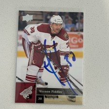 2009-10 Upper Deck Vernon Fiddler #413 Auto Autograph Signed Phoenix Coyotes