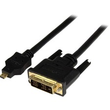 StarTech.com HDDDVIMM1M 1-Meter Micro HDMI to DVI-D Cable 3 ft / 1m, Black