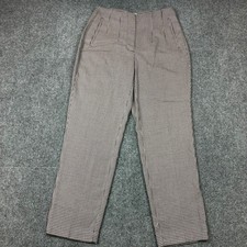 Nine West Womens Size 2 W26 Tapered Houndstooth Checkered Dress Pants High Rise