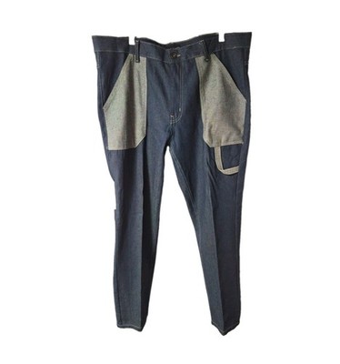 King Maker Mens Jeans Size 42 Blue Two Tone Panel Carpenter Utility Hip Hop Y2K 