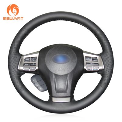 For Subaru Forester Steering Wheel Cover Leather Wrap Alcantera Carbon Fiber J