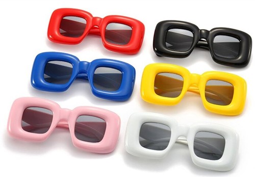 Men Women Sunglasses Oversized Fancy Miami Style Reggaetón Model Fashion Retro - Picture 11 of 22