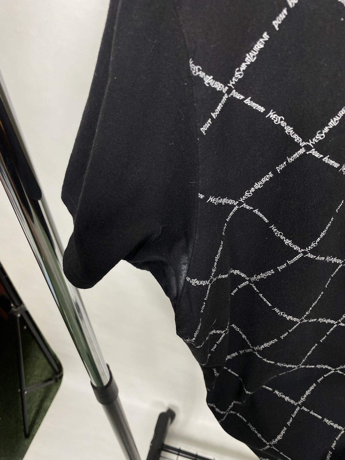 Yves Saint Laurent T Shirt Uomo Monogramma Taglia Large